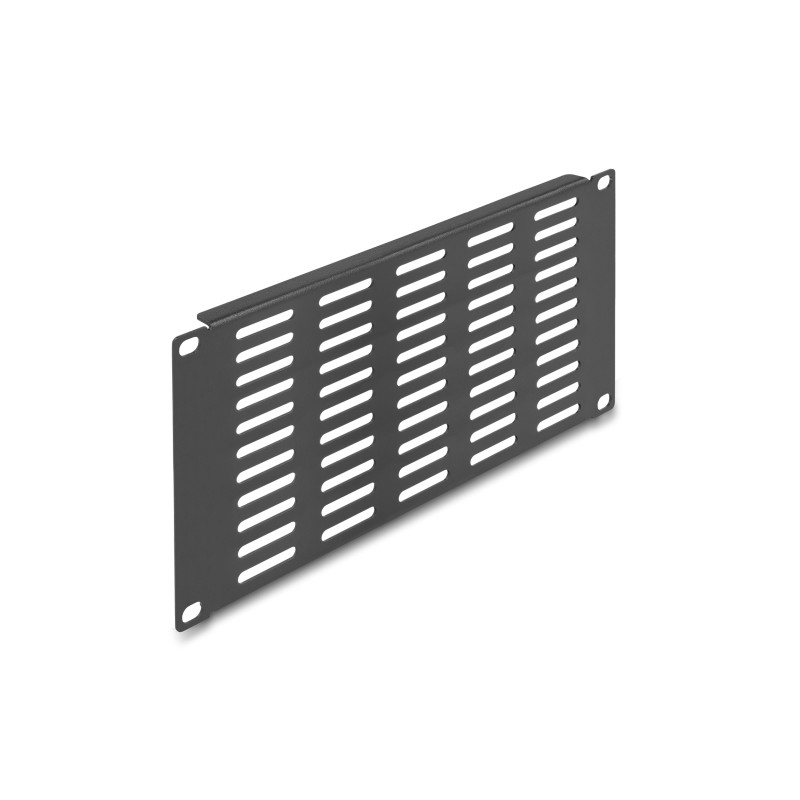 Delock 10″ Netzwerkschrank Panel mit Lüftungsschlitzen horizontal 3 HE schwarz