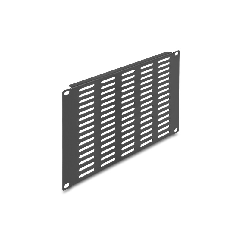 Delock 10″ Netzwerkschrank Panel mit Lüftungsschlitzen horizontal 4 HE schwarz