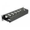 Delock 10″ Kabelmanagement Rangierpanel mit Öffnung 1 HE schwarz