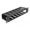 Delock 10″ Kabelmanagement Rangierpanel mit Öffnung 1 HE schwarz