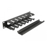 Delock 10″ Kabelmanagement Rangierpanel mit Öffnung 1 HE schwarz