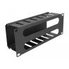 Delock 10″ Kabelmanagement Rangierpanel mit 2 Öffnungen 1 HE schwarz