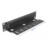 Delock 10″ Kabelmanagement Bürstenleiste mit Kabelbefestigung 1 HE schwarz