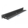 Delock 19″ Kabelmanagement Bürstenleiste mit Kabelbefestigung 1 HE schwarz