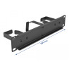 Delock 10″ Kabelmanagement Rangierpanel mit 3 Metall Bügeln (2 x horizontal, 1 x vertikal) 1 HE schwarz