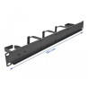 Delock 19″ Kabelmanagement Rangierpanel mit 5 Metall Bügeln (2 x horizontal, 3 x vertikal) 1 HE schwarz