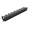Delock 19″ Kabelmanagement Rangierpanel mit 10 geschlossenen Kabelführungsbügeln 1 HE schwarz