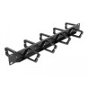 Delock 19″ Kabelmanagement Rangierpanel beidseitig mit 9 Bügeln (5 x vertikal, 4 x 45° geneigt) 1 HE schwarz