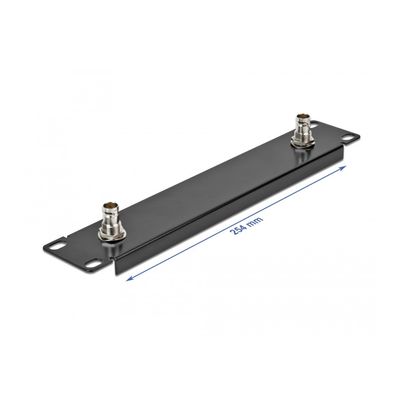 Delock 10″ Panel mit 2 x BNC Buchse 1 HE schwarz