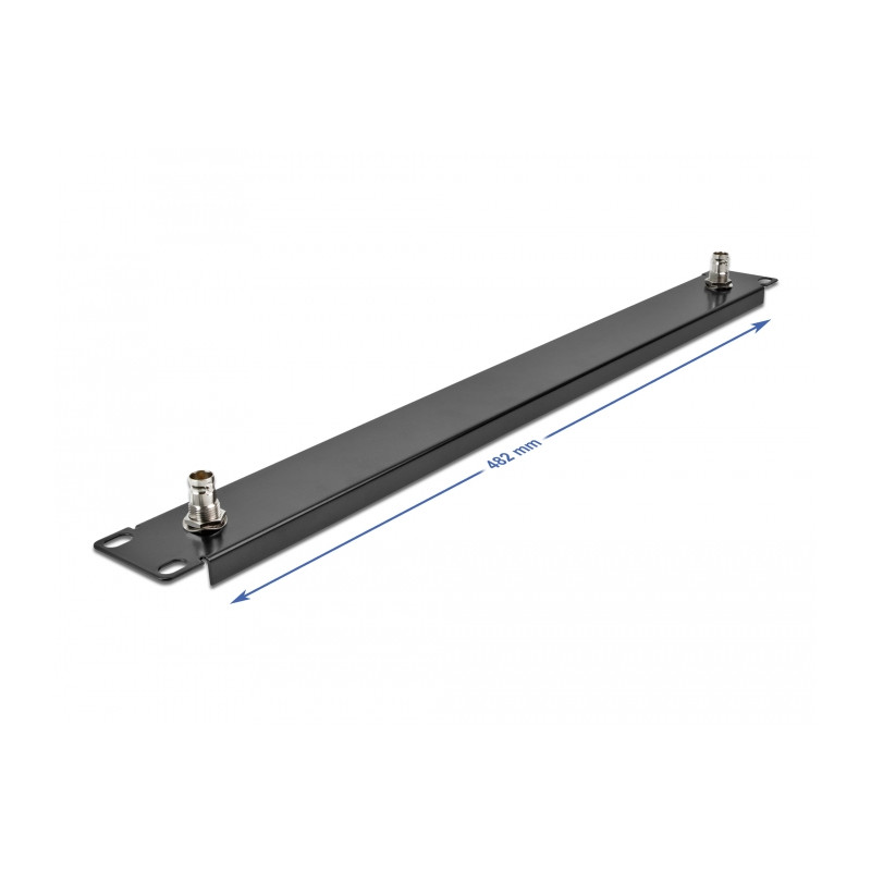 Delock 19″ Panel mit 2 x BNC Buchse 1 HE schwarz
