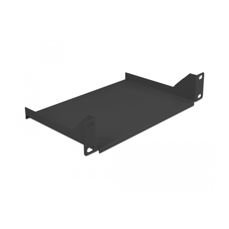 Delock 10″ Fachboden für Netzwerkschrank 1 HE schwarz