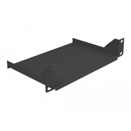 Delock 10″ Fachboden für Netzwerkschrank 1 HE schwarz