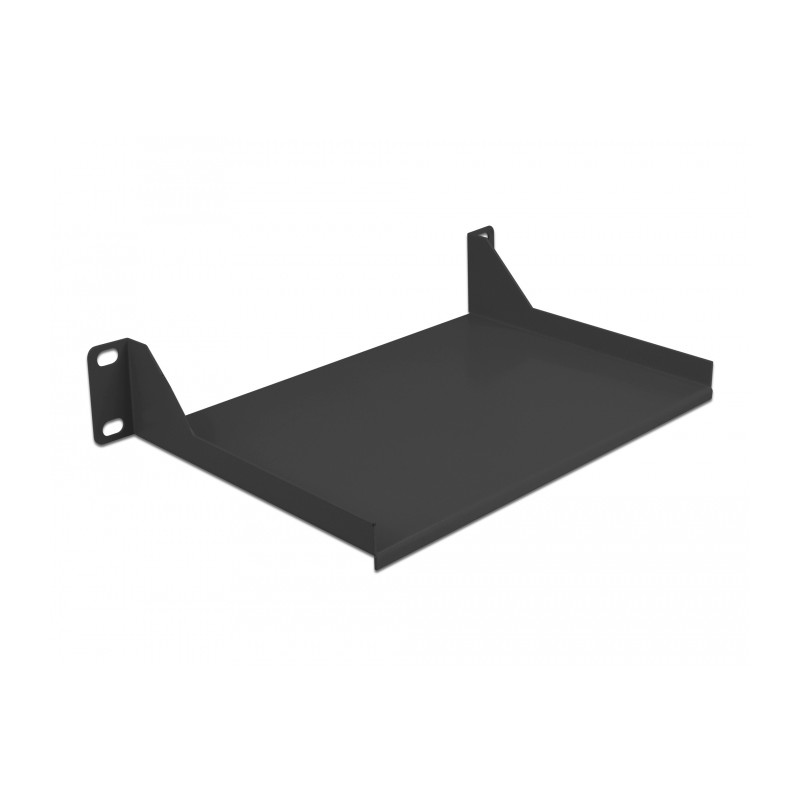 Delock 10″ Fachboden für Netzwerkschrank 1 HE schwarz