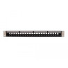 Delock 19″ Keystone Patchpanel 24 Port mit Entlastungsschiene schwarz
