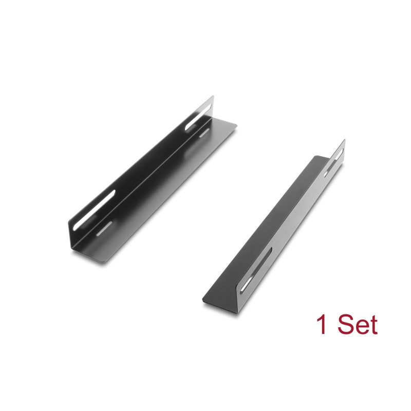 Delock 19″ Tragschiene für Netzwerkschrank 300 x 40 mm 2 Stück