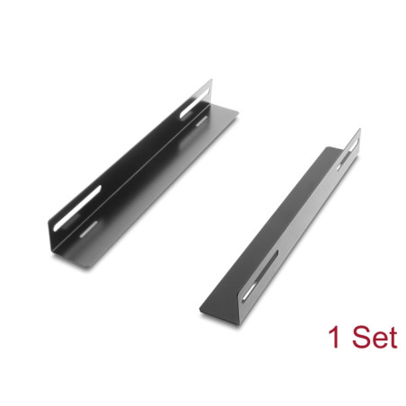 Delock 19″ Tragschiene für Netzwerkschrank 300 x 40 mm 2 Stück