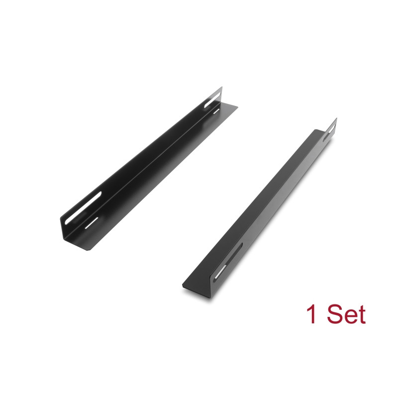 Delock 19″ Tragschiene für Netzwerkschrank 450 x 40 mm 2 Stück