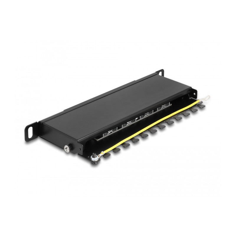 Delock 10″ Patchpanel 8 Port Cat.6A 0,5 HE schwarz