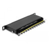 Delock 10″ Patchpanel 8 Port Cat.6A 0,5 HE schwarz