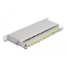 Delock 10″ Patchpanel 8 Port Cat.6A 0,5 HE grau