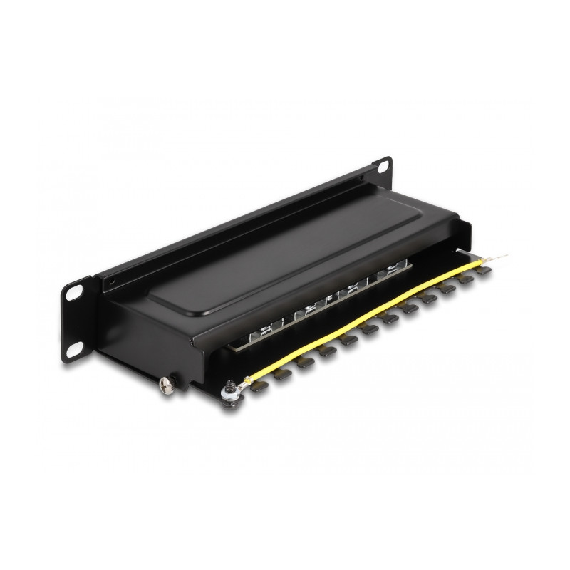Delock 10″ Patchpanel 8 Port Cat.6A 1 HE schwarz