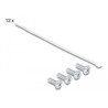 Delock 10″ Keystone Patchpanel 12 Port mit Entlastungsschiene 1 HE grau