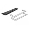 Delock 19″ Keystone Patchpanel 48 Port mit Entlastungsschienen 2 HE schwarz