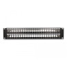 Delock 19″ Keystone Patchpanel 48 Port mit Entlastungsschienen 2 HE schwarz
