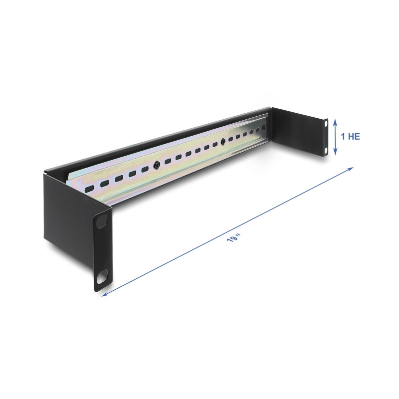 Delock 19″ Hutschienenpanel 1 HE schwarz
