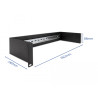 Delock 19″ Hutschienenpanel 2 HE schwarz