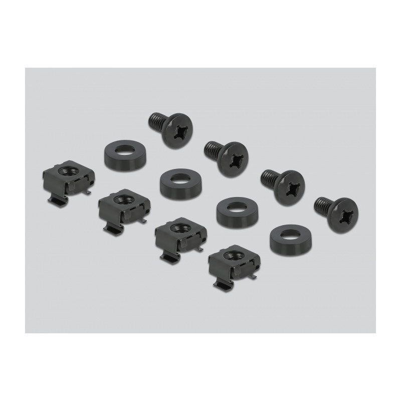 Delock 19″ Hutschienenpanel 2 HE schwarz