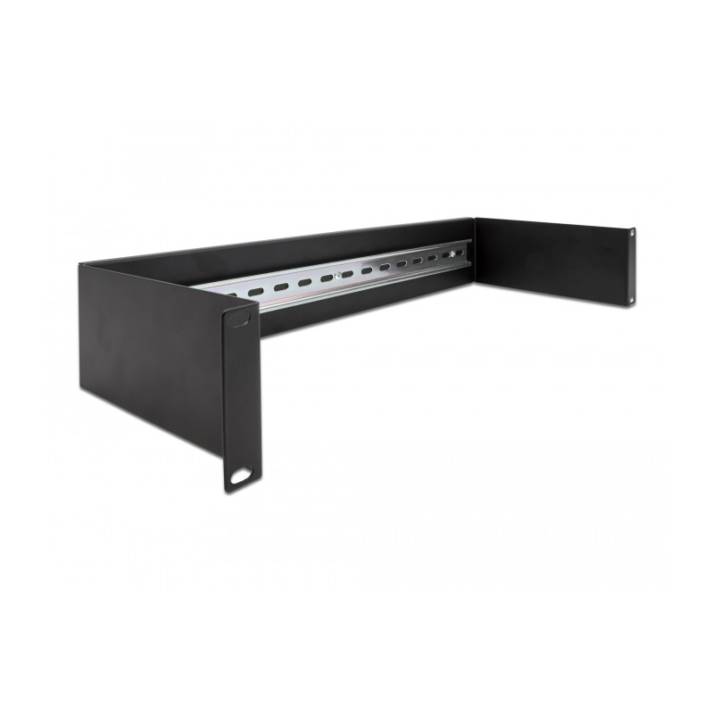 Delock 19″ Hutschienenpanel 2 HE schwarz