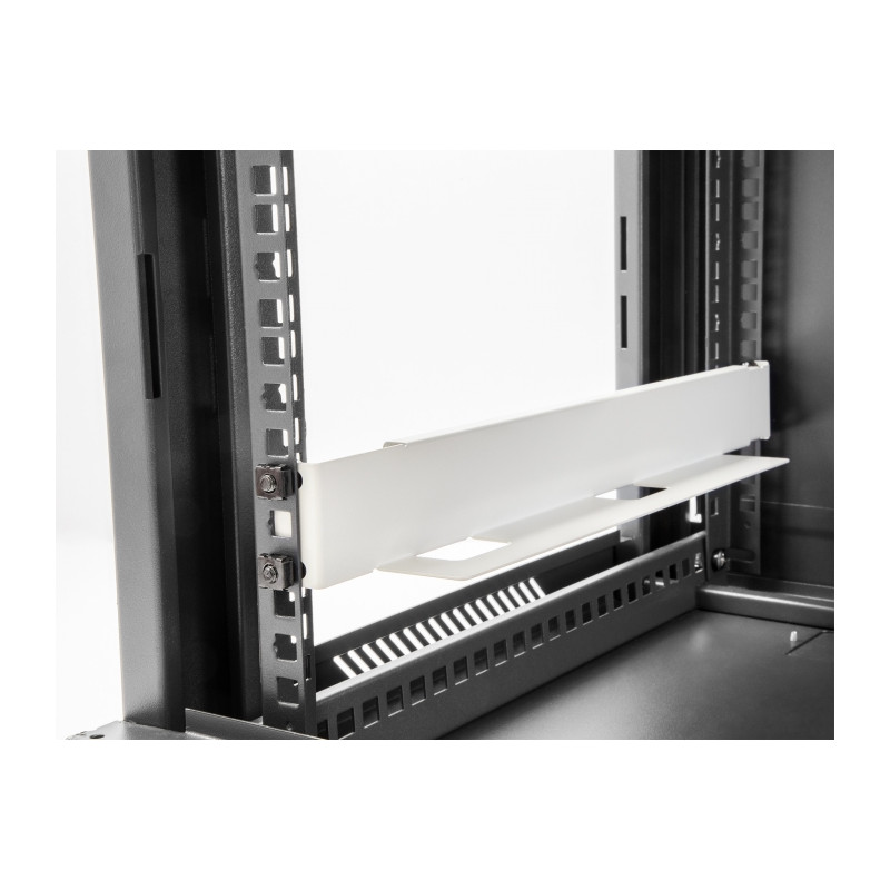 Delock 19″ Tragschiene längenverstellbar 368 - 600 mm für Netzwerkschrank 1 HE grau 1 Paar
