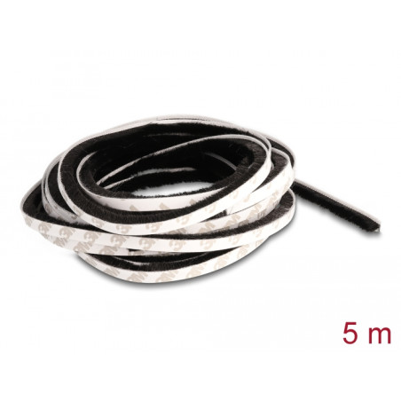 Delock Bürstenstreifen selbstklebend 8 mm - Länge 5 m schwarz