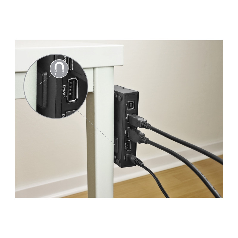 Delock USB 2.0 Switch für 4 PC an 4 Geräte
