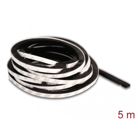 Delock Bürstenstreifen selbstklebend 10 mm - Länge 5 m schwarz