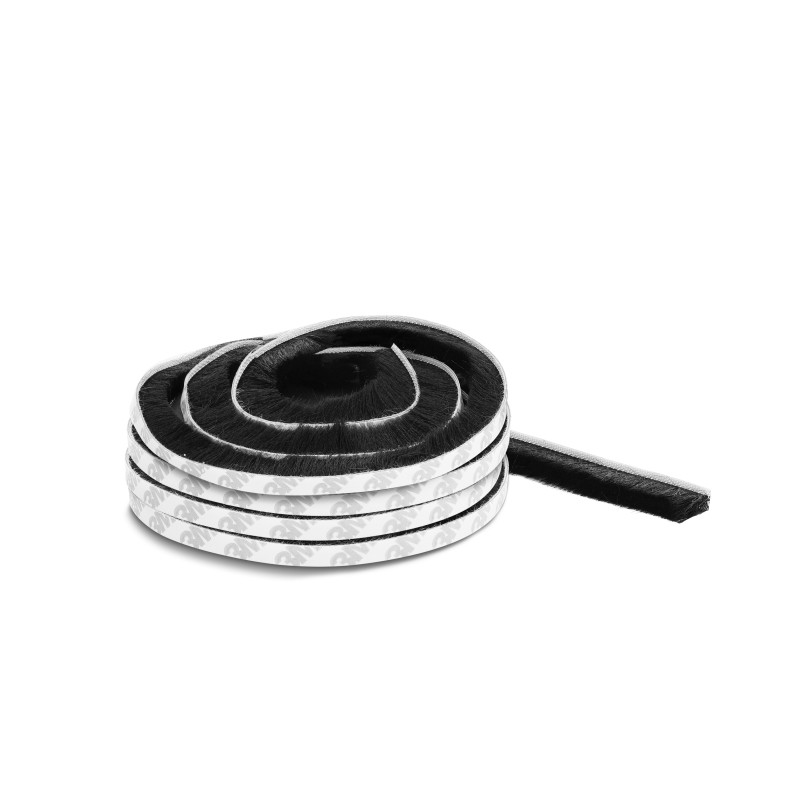 Delock Bürstenstreifen selbstklebend 15 mm - Länge 5 m schwarz