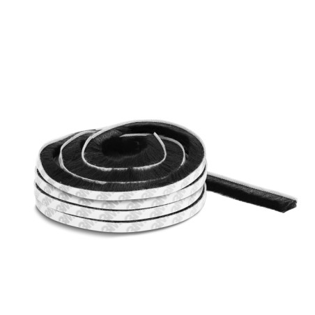 Delock Bürstenstreifen selbstklebend 15 mm - Länge 5 m schwarz
