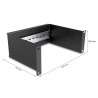 Delock 10″ Hutschienenpanel 2 HE schwarz