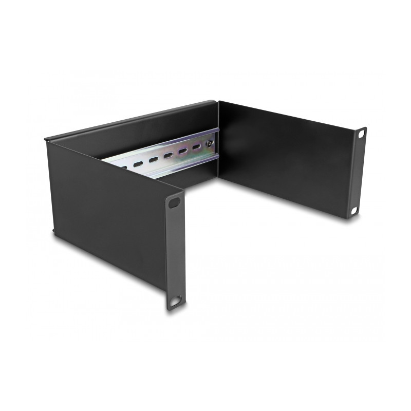 Delock 10″ Hutschienenpanel 2 HE schwarz