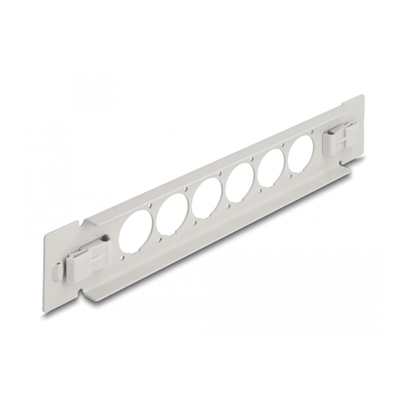 Delock 10″ D-Typ Patchpanel 6 Port werkzeugfrei grau