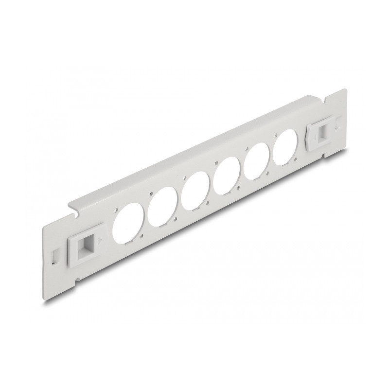 Delock 10″ D-Typ Patchpanel 6 Port werkzeugfrei grau