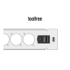 Delock 10″ D-Typ Patchpanel 6 Port werkzeugfrei grau