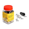 Delock RJ45 Modularer Stecker mit Zugentlastung Cat.6A, Cat.7 und Knickschutztülle 25er Set