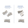 Delock RJ45 Modularer Stecker mit gebogener Rastnase Cat.6 und Knickschutztülle 50er Set