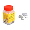 Delock RJ45 Modularer Stecker mit vorderer Öffnung (easy connect) Cat.6 und Knickschutztülle 50er Set