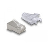 Delock RJ45 Modularer Stecker mit vorderer Öffnung (easy connect) Cat.6 und Knickschutztülle 50er Set
