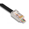 Delock RJ45 Modularer Stecker mit vorderer Öffnung (easy connect) Cat.6 und Knickschutztülle 50er Set