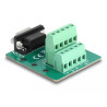 Delock D-Sub 9 Pin Stecker zu Terminalblock für Hutschiene