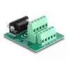 Delock D-Sub 9 Pin Buchse zu Terminalblock für Hutschiene